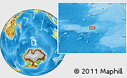 Physical Location Map of the area around 56° 48' 24" S, 71° 28' 29" E