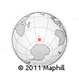 Outline Map of the Area around 56° 48' 24" S, 71° 28' 29" E, rectangular outline