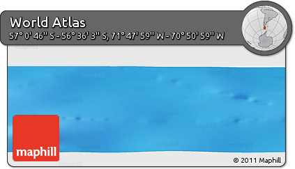 Physical Panoramic Map of the Area around 56° 48' 24" S, 71° 19' 29" W