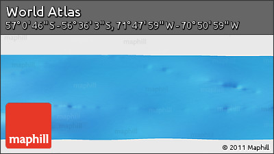 Physical Panoramic Map of the Area around 56° 48' 24" S, 71° 19' 29" W