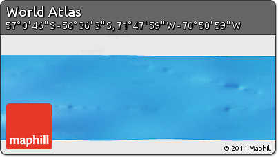 Physical Panoramic Map of the Area around 56° 48' 24" S, 71° 19' 29" W