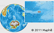 Physical Location Map of the area around 56° 48' 24" S, 72° 19' 29" E