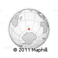 Outline Map of the Area around 56° 48' 24" S, 72° 19' 29" E, rectangular outline