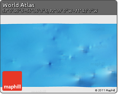 Shaded Relief 3D Map of the Area around 56° 48' 24" S, 72° 10' 30" W