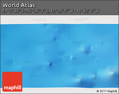 Shaded Relief 3D Map of the Area around 56° 48' 24" S, 72° 10' 30" W