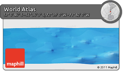 Political Panoramic Map of the Area around 56° 48' 24" S, 72° 10' 30" W