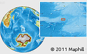 Physical Location Map of the area around 56° 48' 24" S, 73° 10' 30" E