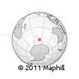 Outline Map of the Area around 56° 48' 24" S, 80° 49' 29" E, rectangular outline