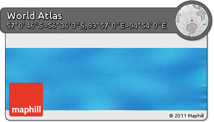 Physical Panoramic Map of the Area around 56° 48' 24" S, 94° 25' 30" E