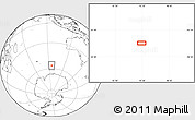 Blank Location Map of the area around 56° 48' 24" S, 95° 16' 30" E