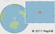 Savanna Style Location Map of the area around 56° 48' 24" S, 96° 7' 30" E
