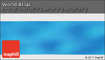 Physical Panoramic Map of the Area around 56° 48' 24" S, 96° 7' 30" E