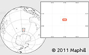 Blank Location Map of the area around 56° 48' 24" S, 96° 58' 29" E