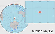 Gray Location Map of the area around 56° 48' 24" S, 96° 58' 29" E