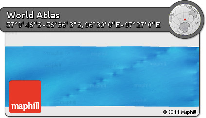 Physical Panoramic Map of the Area around 56° 48' 24" S, 96° 58' 29" E