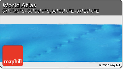 Physical Panoramic Map of the Area around 56° 48' 24" S, 96° 58' 29" E