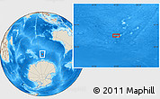 Shaded Relief Location Map of the area around 56° 48' 24" S, 97° 49' 29" E