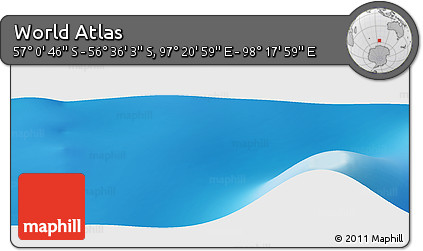 Physical Panoramic Map of the Area around 56° 48' 24" S, 97° 49' 29" E