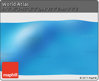 Physical 3D Map of the Area around 56° 48' 24" S, 98° 40' 30" E