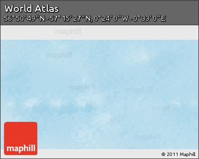 Physical 3D Map of the Area around 57° 3' 8" N, 0° 4' 30" E