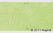 Physical 3D Map of the area around 57° 3' 8" N, 101° 4' 29" W