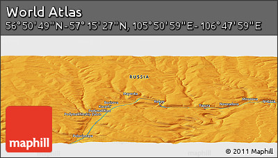 Political Panoramic Map of the Area around 57° 3' 8" N, 106° 19' 29" E