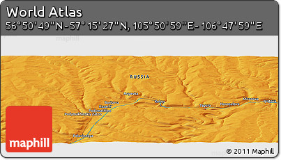 Political Panoramic Map of the Area around 57° 3' 8" N, 106° 19' 29" E