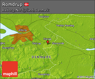 Physical 3D Map of Romdrup
