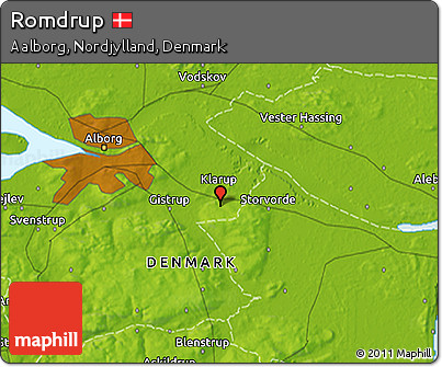 Physical 3D Map of Romdrup