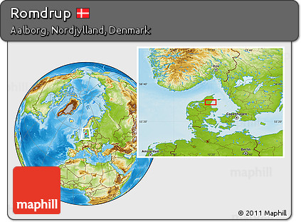 Physical Location Map of Romdrup
