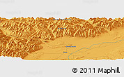 Political Panoramic Map of the area around 57° 3' 8" N, 118° 13' 29" E
