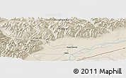 Shaded Relief Panoramic Map of the area around 57° 3' 8" N, 118° 13' 29" E
