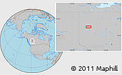 Gray Location Map of the area around 57° 3' 8" N, 118° 4' 29" W