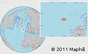Gray Location Map of the area around 57° 3' 8" N, 11° 49' 29" W