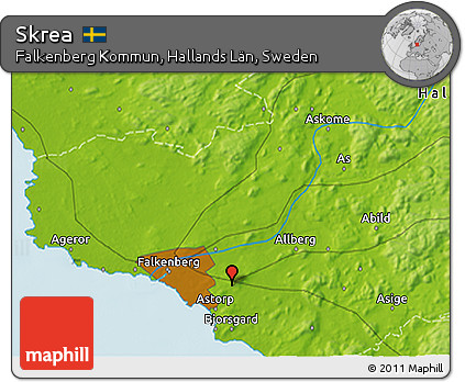 Physical 3D Map of Skrea