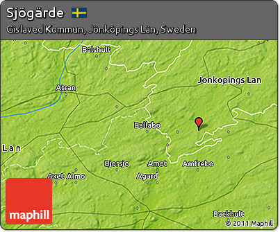 Physical 3D Map of Sjögärde