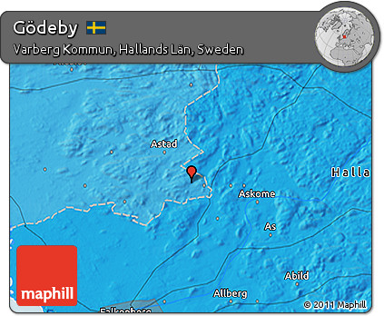 Political 3D Map of Gödeby