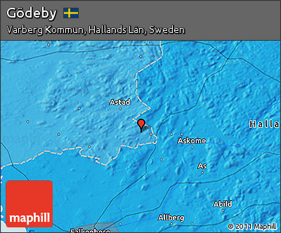 Political 3D Map of Gödeby