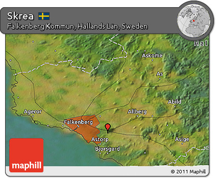 Satellite 3D Map of Skrea