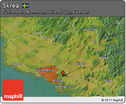 Satellite 3D Map of Skrea