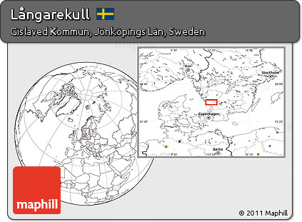Blank Location Map of Långarekull