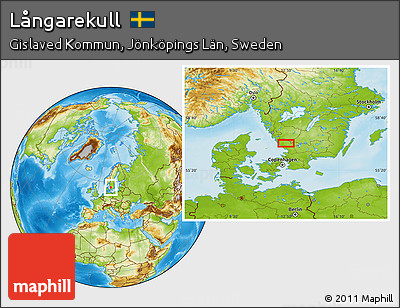 Physical Location Map of Långarekull