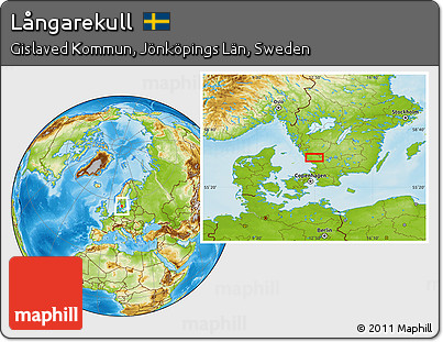 Physical Location Map of Långarekull