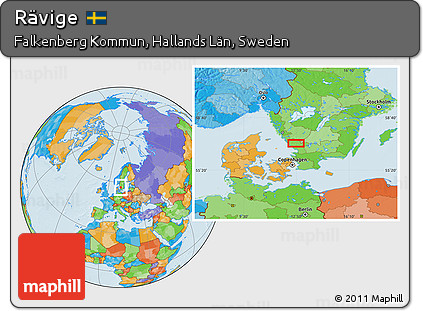Political Location Map of Rävige