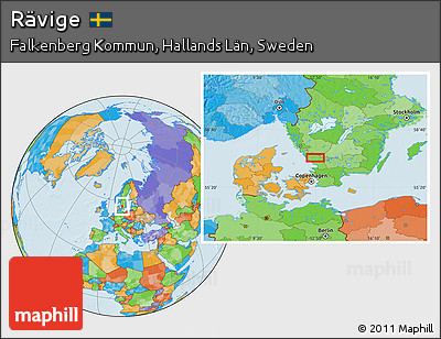 Political Location Map of Rävige
