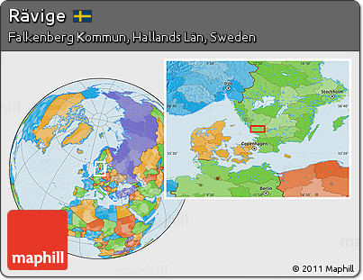 Political Location Map of Rävige