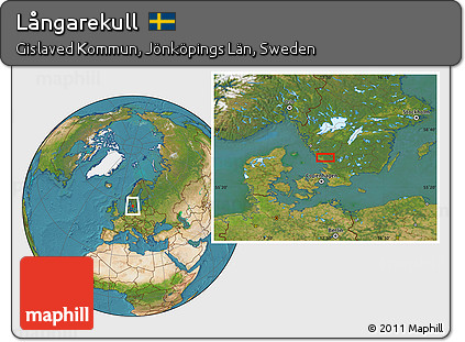 Satellite Location Map of Långarekull