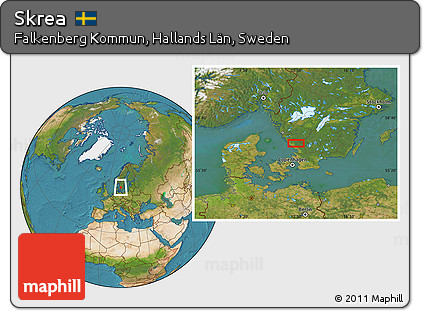 Satellite Location Map of Skrea