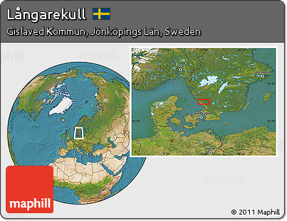 Satellite Location Map of Långarekull