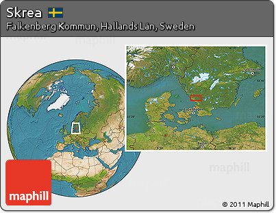 Satellite Location Map of Skrea